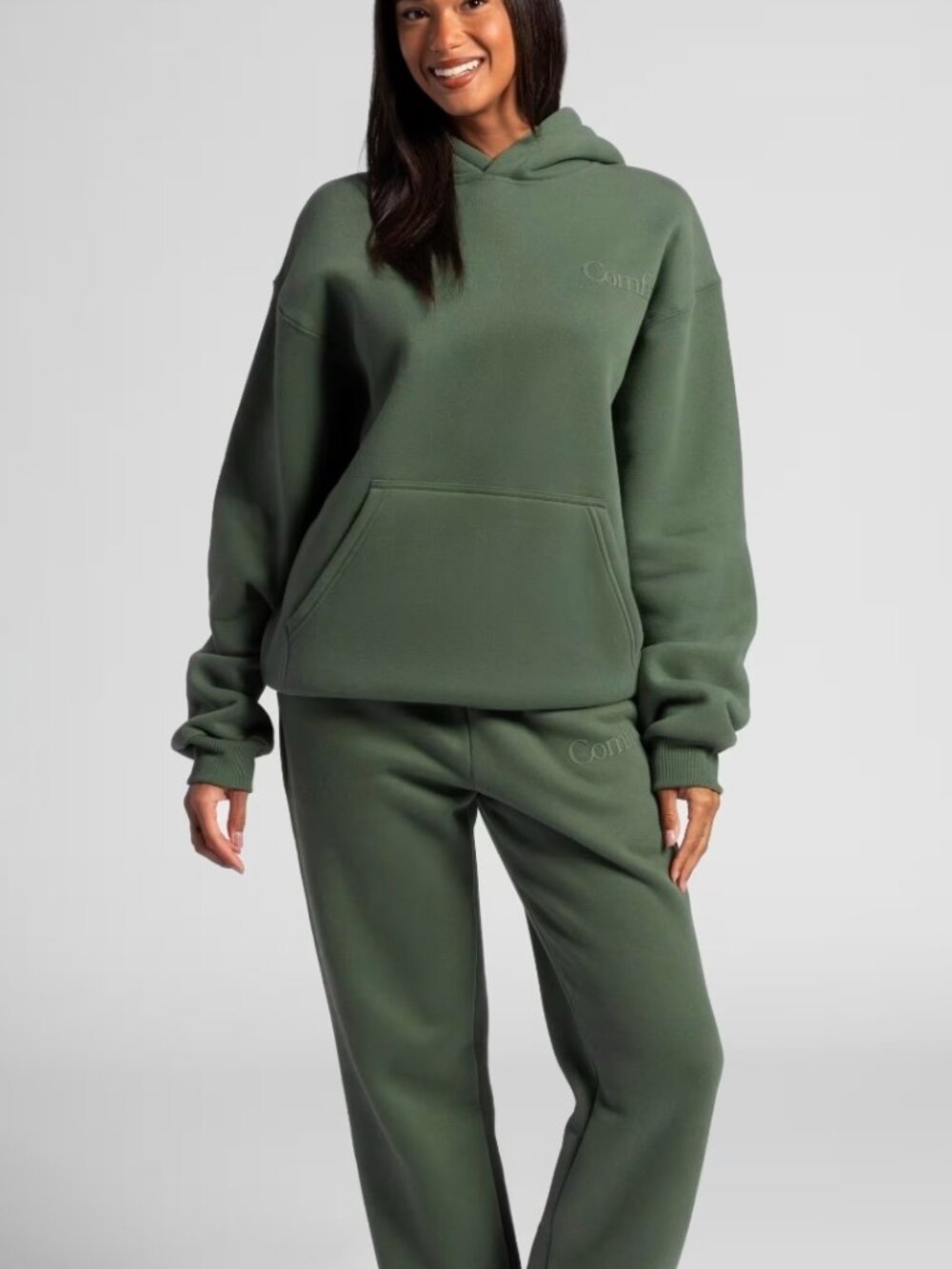 Comfrt Minimalist Hoodie - Forest - Size M - KJHU46